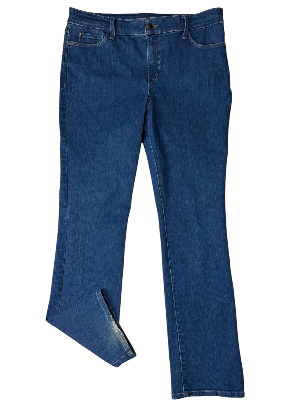 🫶 NYDJ Jeans Women’s Size 14 Dark Wash Blue Marilyn Straight Leg Stretch